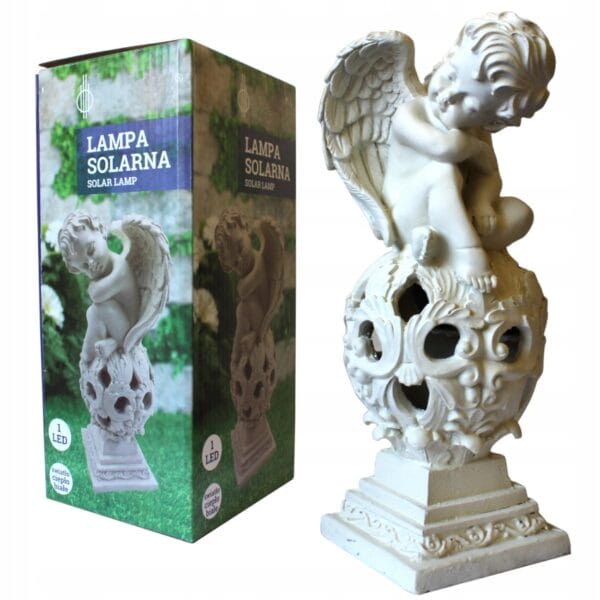 ZNICZ LAMPION SOLARNY ANIOŁEK FIGURKA