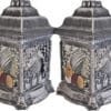 ZNICZ ZNICZE LAMPION NA GRÓB ZESTAW 2 SZTUKI 2070 WIELKANOC SREBRO +WKŁAD