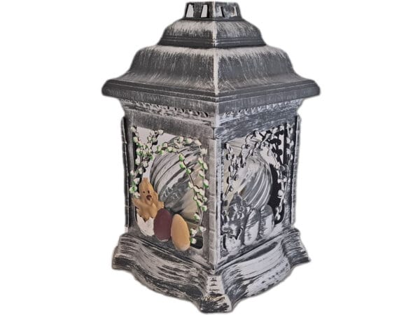 ZNICZ ZNICZE LAMPION NA GRÓB 2070 WIELKANOC SREBRO +WKŁAD