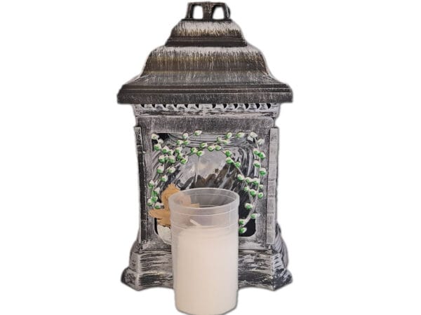 ZNICZ ZNICZE LAMPION NA GRÓB 2070 WIELKANOC SREBRO +WKŁAD