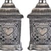 ZNICZ ZNICZE LAMPION NA GRÓB ZESTAW 2 SZTUKI 2070 SERCE SREBRO +WKŁAD