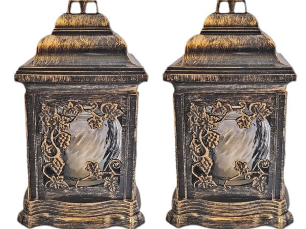 ZNICZ ZNICZE LAMPION NA GRÓB ZESTAW 2 SZTUKI 2070 WINOGRONO ZŁOTO +WKŁAD