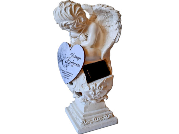 RODZICE RODZICOM ZNICZ FIGURKA SOLARNY ANIOŁ NA GRÓB