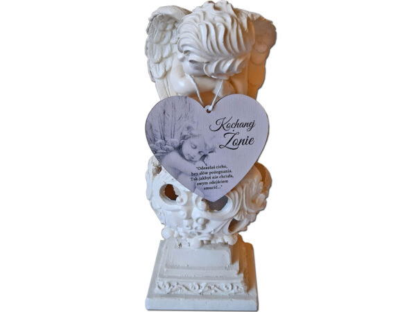 ŻONA DLA ŻONY ZNICZ LAMPION SOLARNY ANIOŁ NA GRÓB