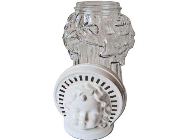 aniol-szklany-glas-maly3.jpg ZNICZ ZNICZE LAMPION NA GRÓB ANIOŁ MAŁY SZKŁO BIAŁY