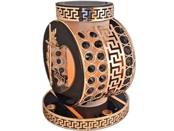 BABCIA BABCI SOLAR FOTOWOLTAICZNY ZNICZ LAMPION VIP KOŁO ZŁ-CZARNE