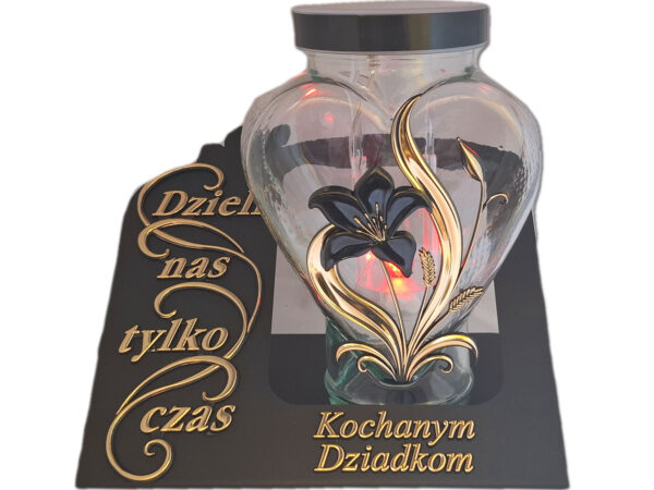 DZIADKOM DZIADKI ZNICZ LAMPION SOLARNY FOTOWOLTAICZN NA GRÓB SENTENCJA SKOS