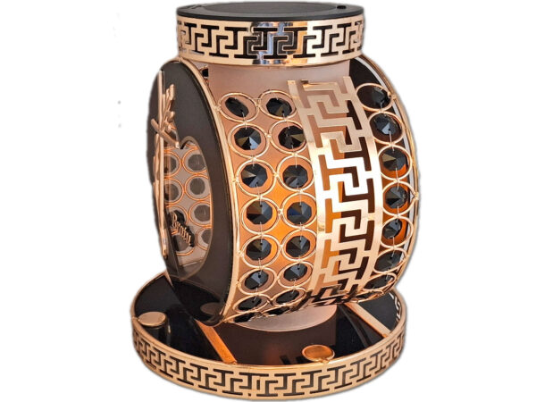 BRAT BRATU SOLAR FOTOWOLTAICZNY ZNICZ LAMPION VIP KOŁO ZŁ-CZARNE