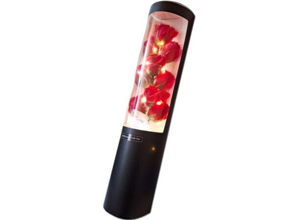 BUKIET BUKIETY WIECZNA RÓŻA CZERWONA ZESTAW LED