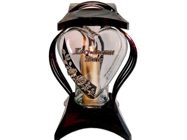 TATA TACIE ZNICZ ZNICZE LAMPION NA GRÓB CBL ZŁOTO+ŚWIECA LED ZŁOTO