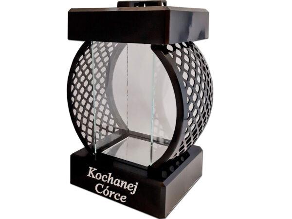 CÓRKA CÓRCE SR ZNICZ LAMPION KOŁO RTN GŁADKI CZARNY