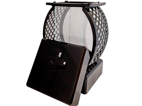 CÓRKA CÓRCE SR ZNICZ LAMPION KOŁO RTN GŁADKI CZARNY