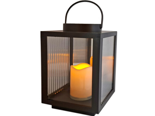 SOLAR SOLARNA LATARNIA LAMPION ZNICZ CZARNA ŚWIECA