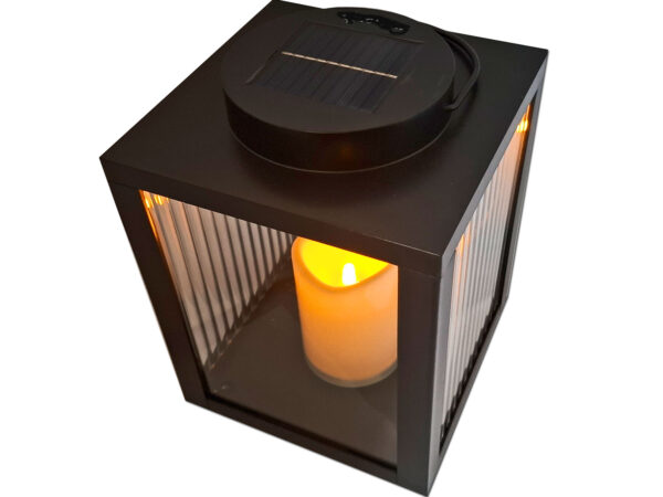 SOLAR SOLARNA LATARNIA LAMPION ZNICZ CZARNA ŚWIECA
