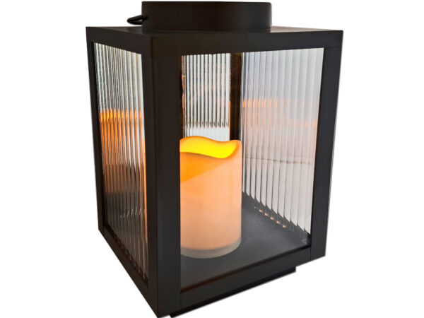 SOLAR SOLARNA LATARNIA LAMPION ZNICZ CZARNA ŚWIECA