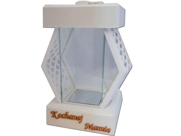 MAMA MAMIE ZNICZ ZNICZE LAMPION LATARENKA NA GRÓB DMT KARO GŁADKI BIAŁY