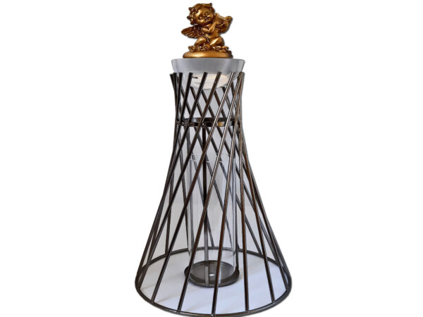 ZNICZ ZNICZE LAMPION NA GRÓB DRUCIAK PREMIUM ANIOŁ GRAFIT