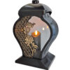 ZNICZ ZNICZE LAMPION LAMPIONY NA GRÓB FAR RÓŻA ZŁOTO+ŚWIECA LED CZARNA