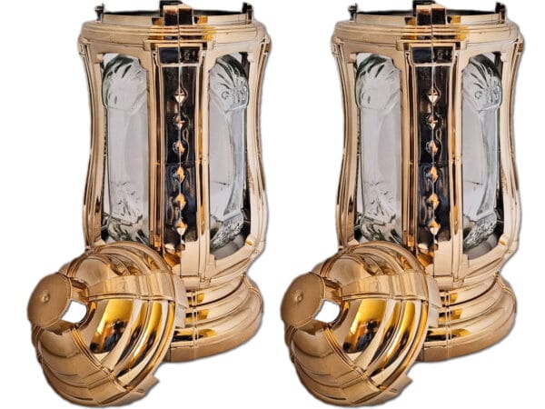 ZNICZ ZNICZE LAMPION NA GRÓB ZESTAW 2 SZTUKI FLM METALIZA ZŁOTO +WKŁAD