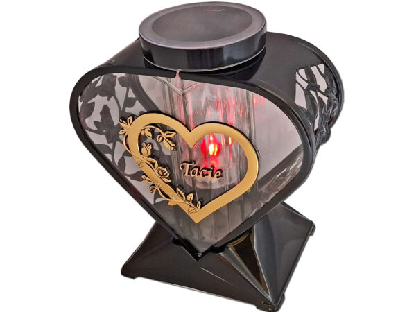 TATA TACIE ZNICZ LAMPION SERCE RÓŻA ZŁOTO NA GRÓB SOLARNY FOTOWOLTAICZNY