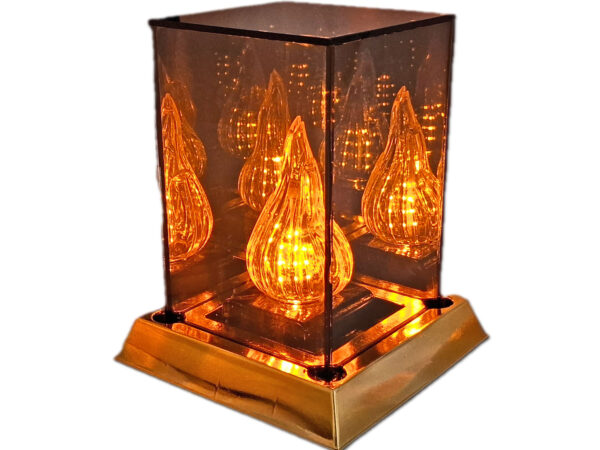 ZNICZ LAMPION LAMPIONY OZDOBA LUSTRO EFEKT 3D+WKŁAD LED