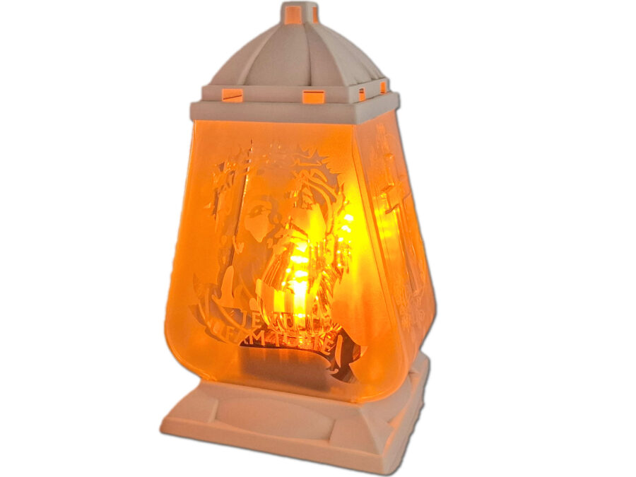 ZNICZ ZNICZE LAMPION NA GRÓB KAPLICZKA BIAŁA UFAM 2+WKŁAD LED