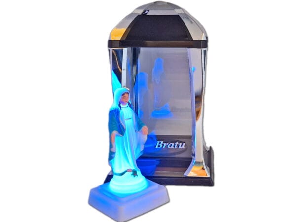 kaplica-kub-sr-brat-fig3.jpg BRAT BRATU ZNICZ ZNICZE LAMPION LATARNIA NA GRÓB KPL SREBRO+FIGURKA LED