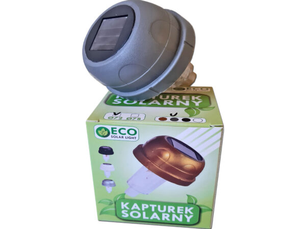 KAPTUREK SOLARNY ZNICZ POKRYWA FI72 SREBRO