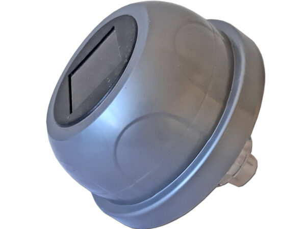 KAPTUREK SOLARNY SOLAR ZNICZ NA GRÓB POKRYWA FI95 SREBRO