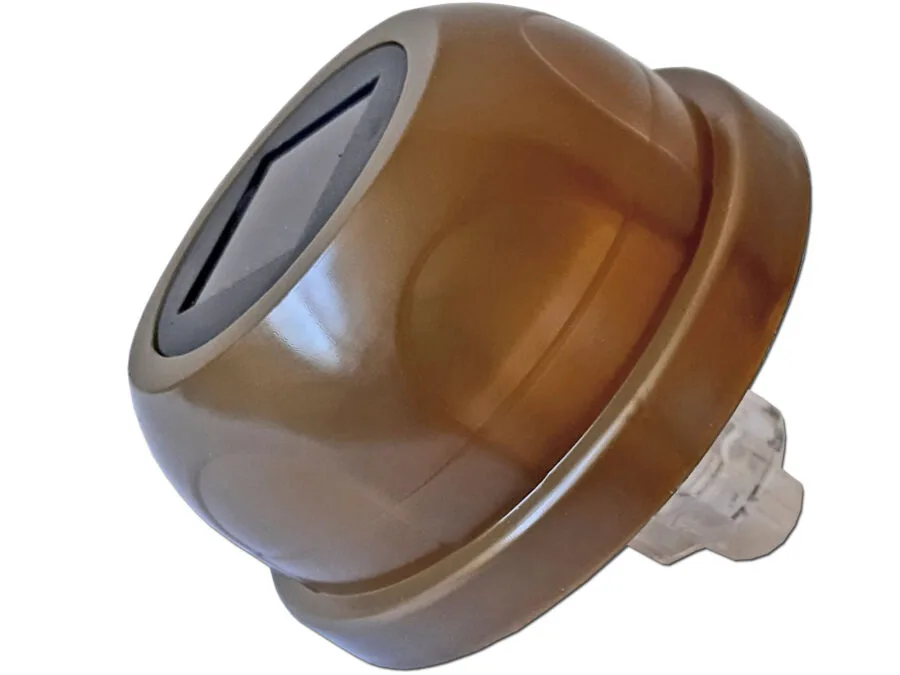 KAPTUREK SOLARNY SOLAR ZNICZ NA GRÓB POKRYWA FI95 ZŁOTO