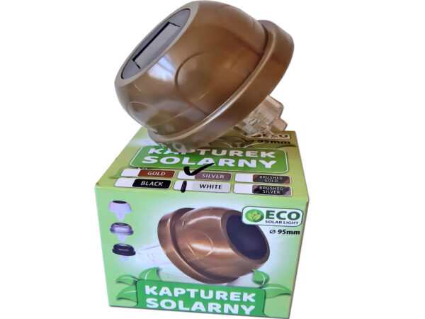 kaptur-solar-fi95-zloto2.jpg KAPTUREK SOLARNY SOLAR ZNICZ NA GRÓB POKRYWA FI95 ZŁOTO