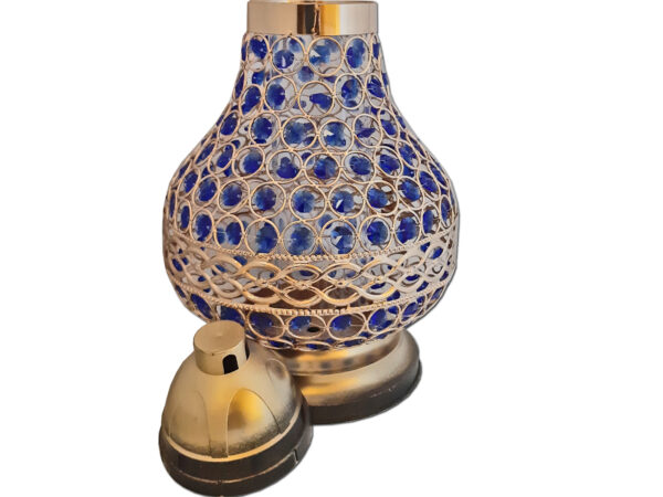 ZNICZ ZNICZE LAMPION NA GRÓB KARAFA VIP ZŁOTO-NIEBIESKA+WKŁAD