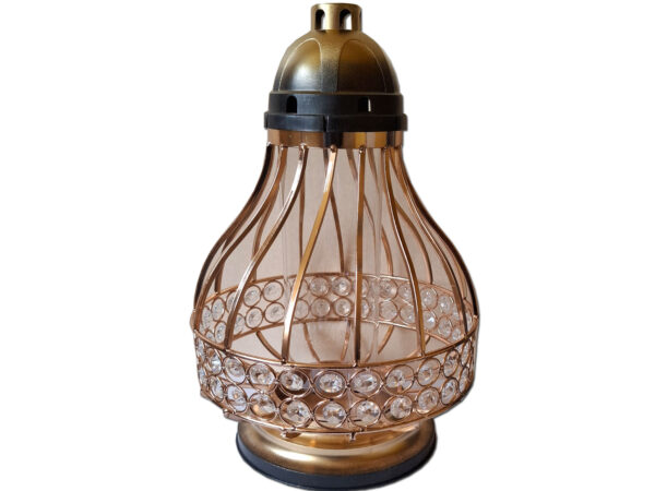 ZNICZ ZNICZE LAMPION NA GRÓB KARAFA VIP ZŁOTO 70+WKŁAD