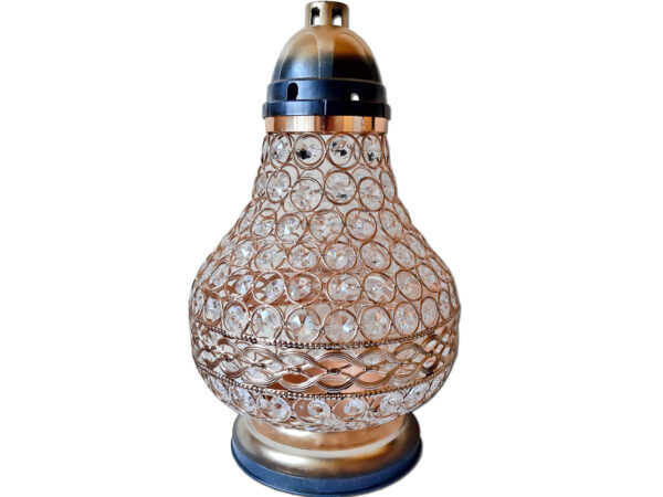 ZNICZ LAMPION MOZAIKA KARAFA VIP ZŁOTO+WKŁAD 5 DNI