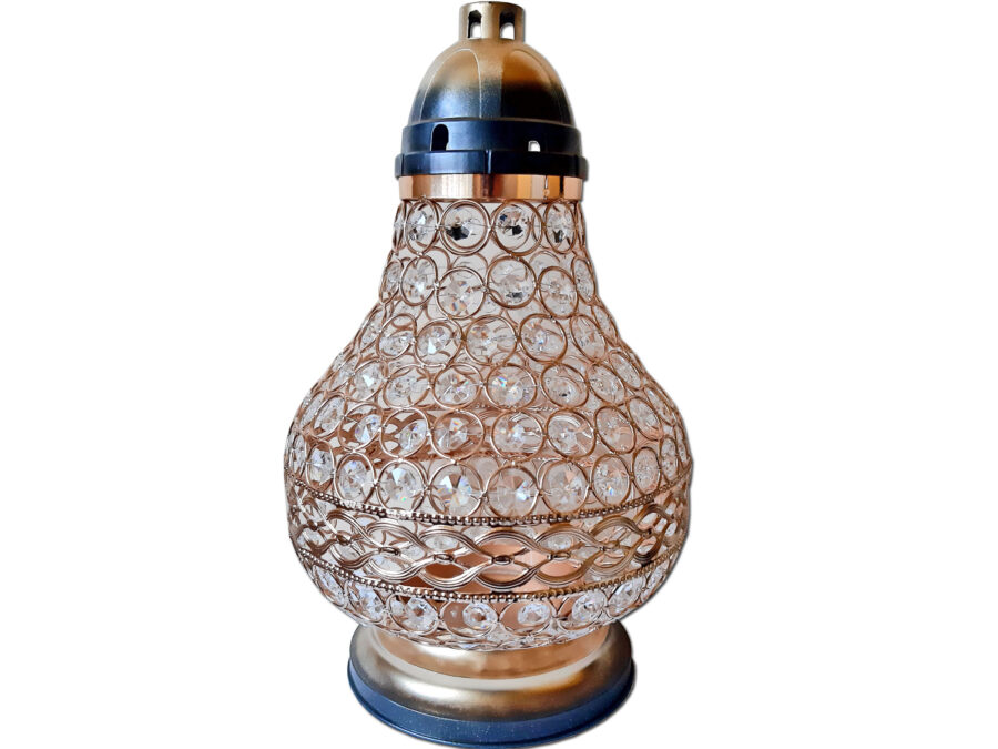 ZNICZ LAMPION MOZAIKA KARAFA VIP ZŁOTO+WKŁAD 5 DNI