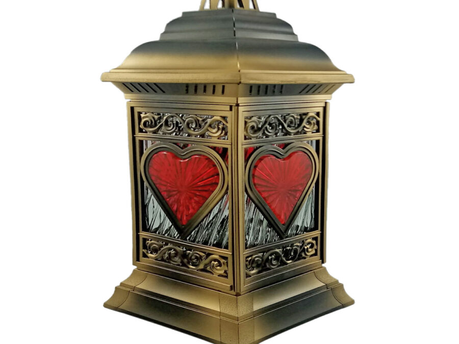 ZNICZ ZNICZE LAMPION NA GRÓB KATEDRA SERCE ZŁOTO