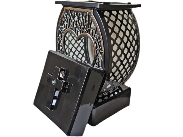 ZNICZ ZNICZE LAMPION NA GRÓB KOŁO RTN SERCE RAMA SREBRO