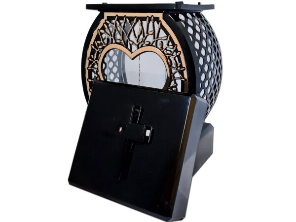 ZNICZ ZNICZE LAMPION NA GRÓB KOŁO RTN SERCE RAMA ZŁOTO