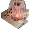 koszyk-solar-srebro3.jpg ZNICZ LAMPION SOLARNY FOTOWOLTAICZNY NA GRÓB KOSZ SKOS SREBRO