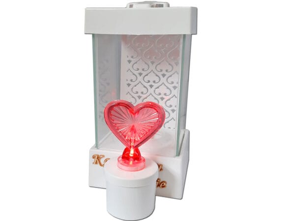 l25-biala-serce-tata2.jpg TATA TACIE ZNICZ LAMPION NA GRÓB LA250 BIAŁY+SERCE CZERWONE LED