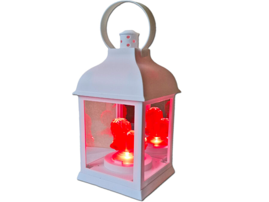 latarenka-serce4.jpg LATARENKA LATARNIA BIAŁA Z SERDUSZKIEM CZERWONYM