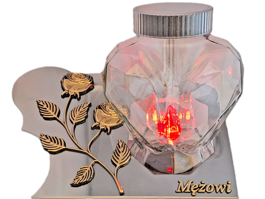 maz-blach-ser-sre-roz-zlo1.jpg MĄŻ MĘŻOWI SOLARNY ZNICZ LAMPION FOTOWOLTAICZNY NA GRÓB SERCE SKOS SREBRO