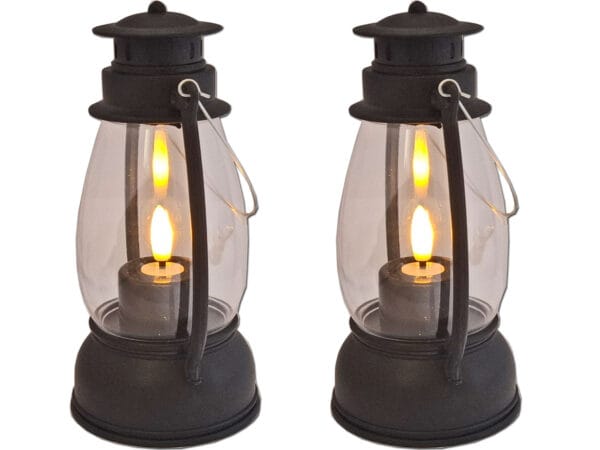 LAMPKA LAMPKI LATARENKA OZDOBA LAMPKA CZARNA ZESTAW 2 SZTUKI