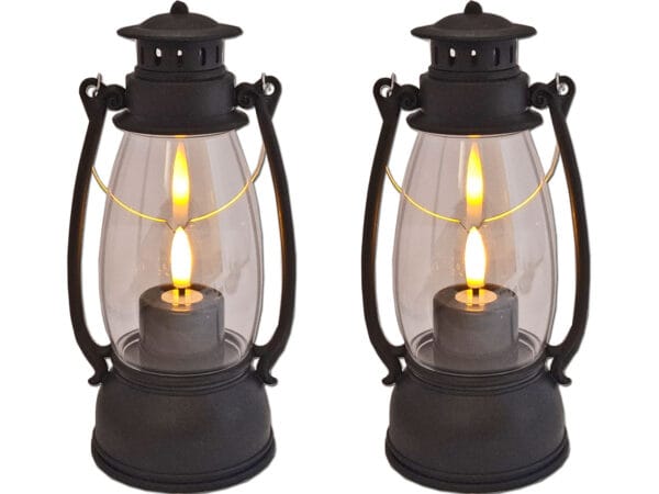 LAMPKA LAMPKI LATARENKA OZDOBA LAMPKA CZARNA ZESTAW 2 SZTUKI