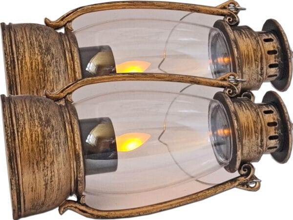 LAMPKA LAMPKI LATARENKA: OZDOBA LAMPKA ZŁOTO ZESTAW 2 SZTUKI