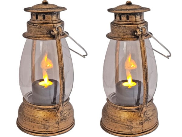 LAMPKA LAMPKI LATARENKA: OZDOBA LAMPKA ZŁOTO ZESTAW 2 SZTUKI