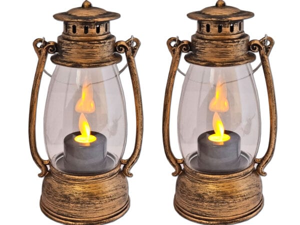 LAMPKA LAMPKI LATARENKA: OZDOBA LAMPKA ZŁOTO ZESTAW 2 SZTUKI