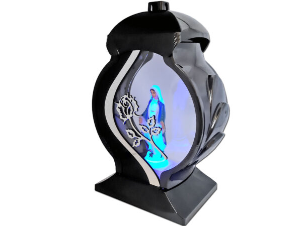 ZNICZ ZNICZE LAMPION OB LUSTRO CZARNY+FIGURKA LED