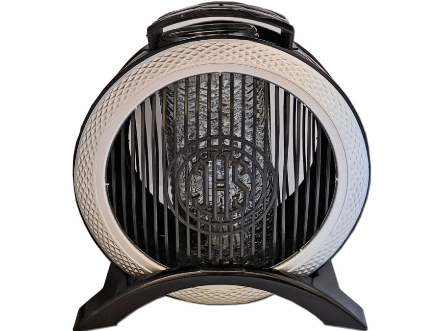 ZNICZ ZNICZE LAMPION NA GRÓB KOŁO OXF CZARNO SREBRNE