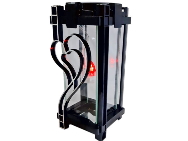 ZNICZ LAMPION PLK SERCE SREBRO NA GRÓB SOLAR SOLARNY FOTOWOLTAICZNY